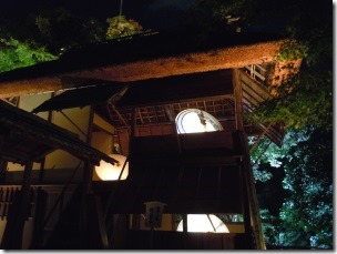 高台寺のライトアップ時雨亭２階