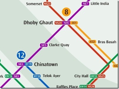 シンガポールのMRT駅クラークキー路線図